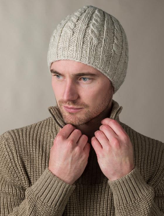 Aran Cashmere Aran Fleece Lined Beanie