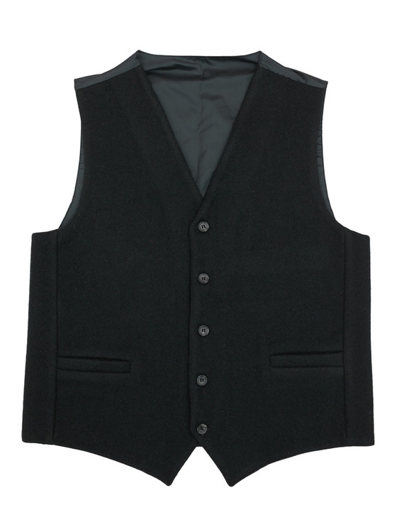 Aran Cashmere Aran Island Melton Waistcoat - Black