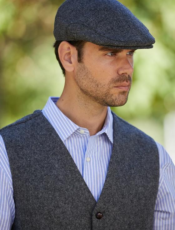 Aran Cashmere Aran Island Melton Waistcoat - Grey