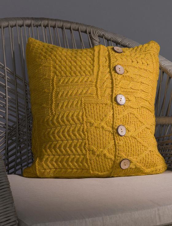 Aran Cashmere Aran-Knit Cushion Cover
