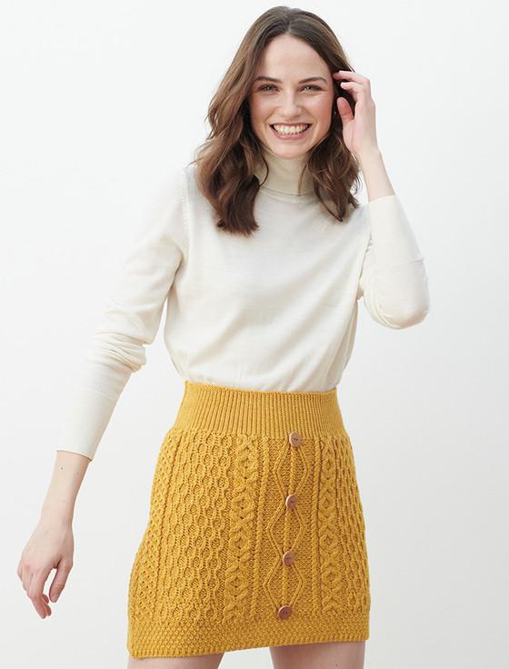 aran cashmere Aran Merino Mini Skirt