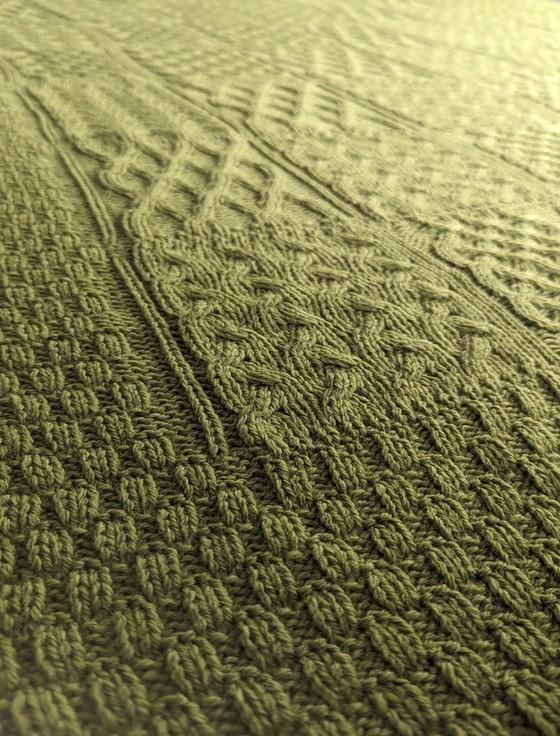 aran cashmere Aran Patchwork Merino Wool Throw