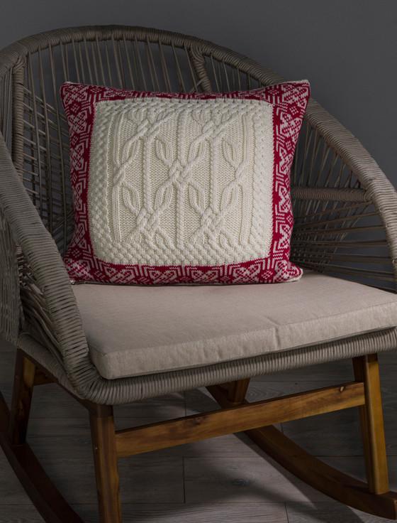 Aran Cashmere Aran Soft Jacquard Cushion Cover