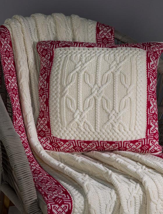 Aran Cashmere Aran Soft Jacquard Cushion Cover