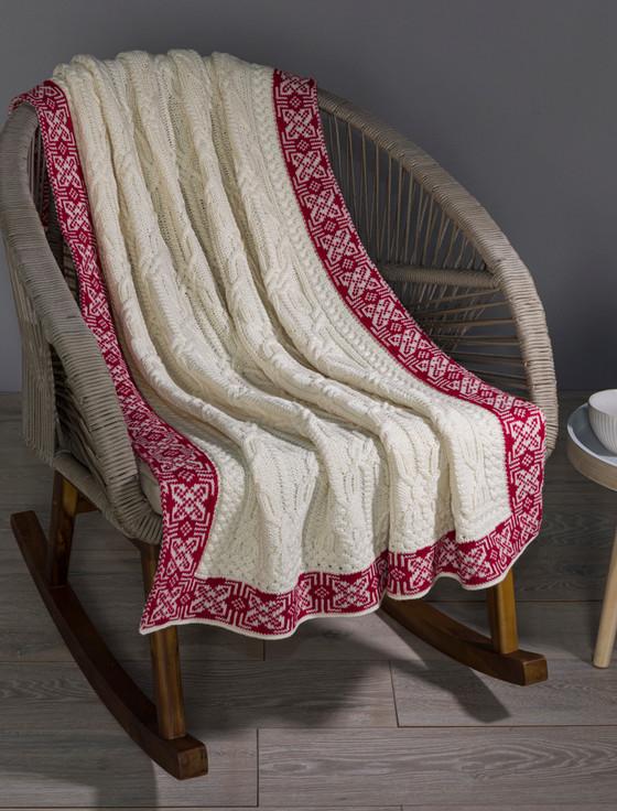 aran cashmere Aran Soft Jacquard Throw