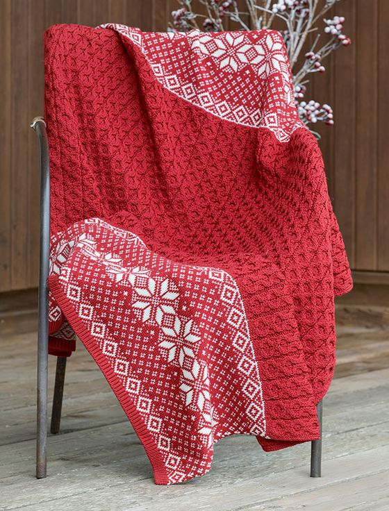 aran cashmere Aran Soft Merino Christmas Throw