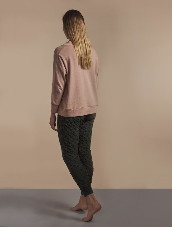 Aran Cashmere Aran Wo‎ol Cuffed Cable Leggings
