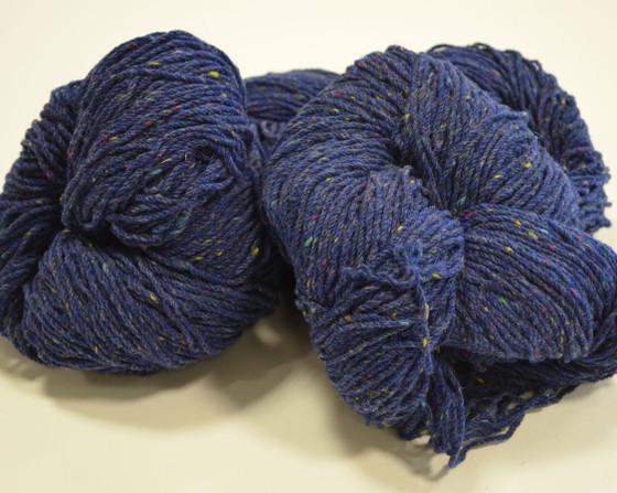 Aran Cashmere Aran Wool Knitting Hanks - Blue Fleck