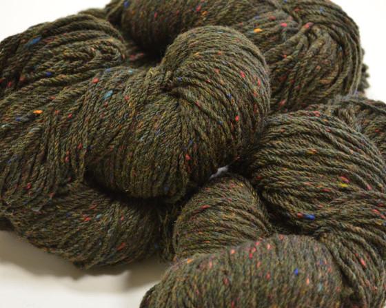 Aran Cashmere Aran Wool Knitting Hanks - Moss Green