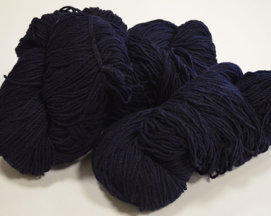 Aran Cashmere Aran Wool Knitting Hanks - Navy