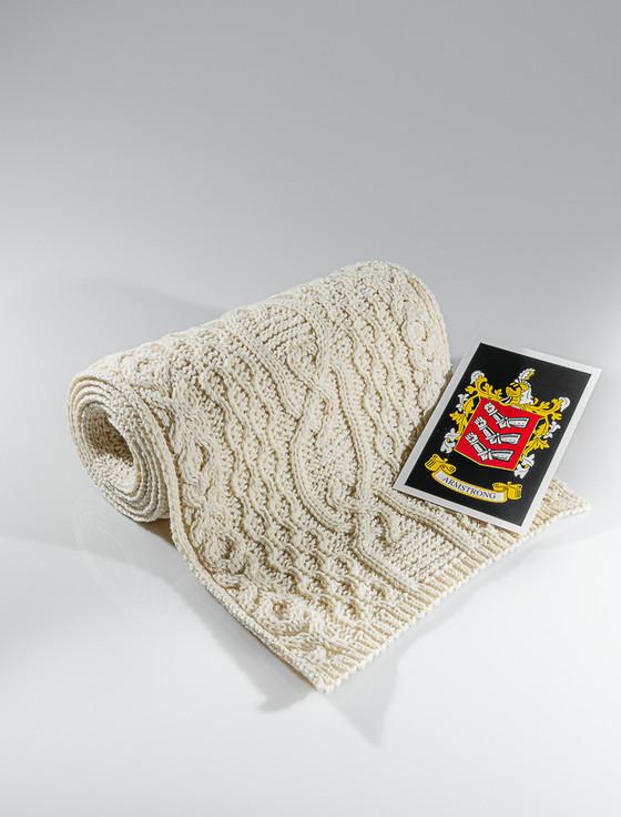 aran cashmere Armstrong Clan Scarf