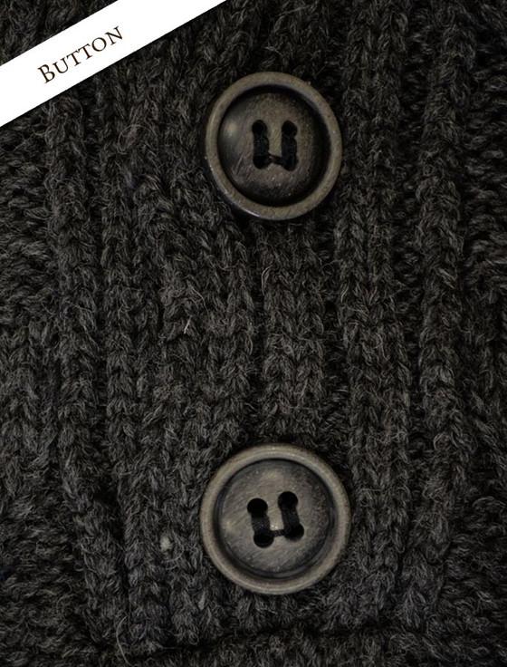 Aran Cashmere B‎utto‎ne‎d M‎erino Wool Sweater