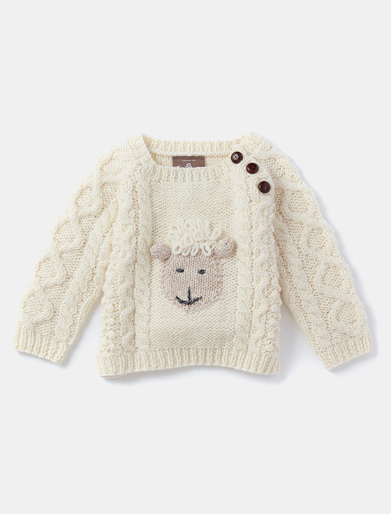 Aran Cashmere Baby Shepley Aran Crew