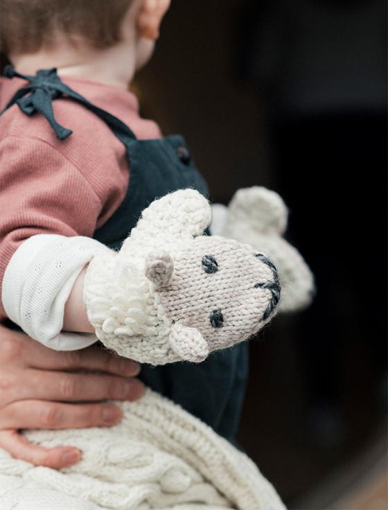 aran cashmere Baby Shepley Aran Mittens