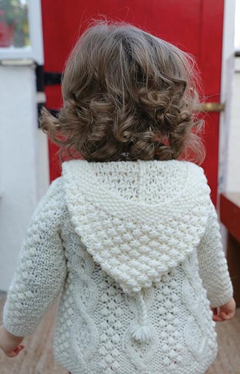Aran Cashmere Baby/Toddler Side-Fastening Hoodie