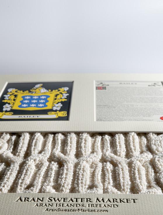 Aran Cashmere Bailey Clan Aran & History Display