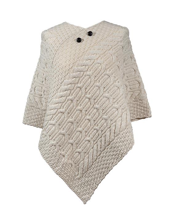 aran cashmere Bailey Clan Aran Poncho
