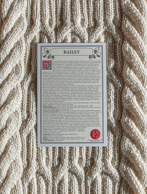 Aran Cashmere Bailey Clan Aran Throw