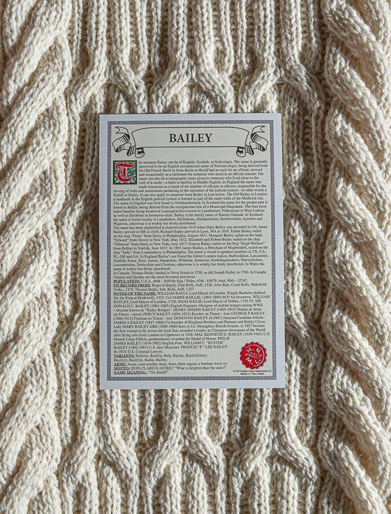 Aran Cashmere Bailey Clan Scarf