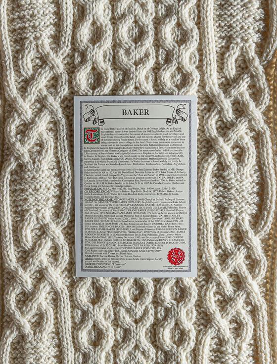 Aran Cashmere Baker Clan Scarf