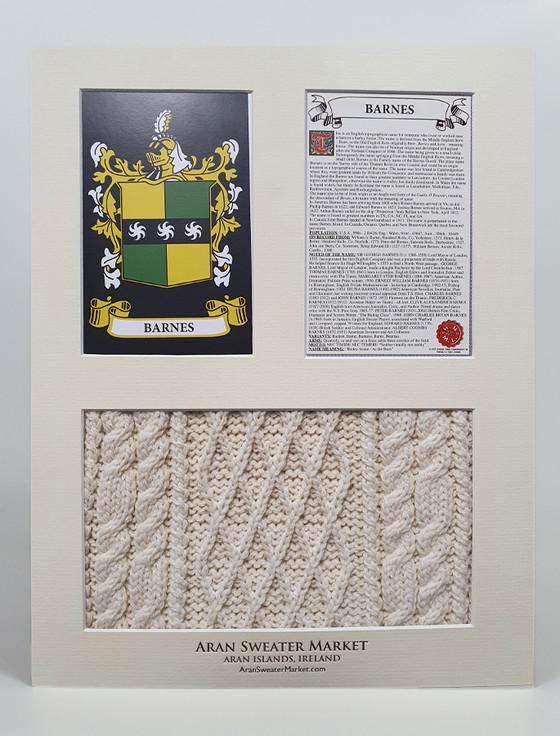Aran Cashmere Barnes Clan Aran & History Display