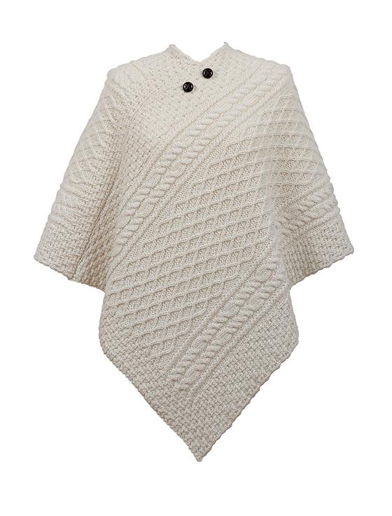 aran cashmere Barnes Clan Aran Poncho