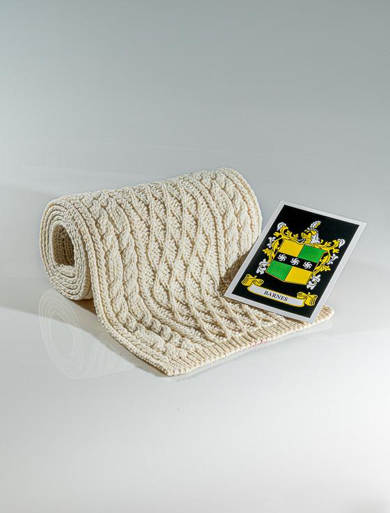 aran cashmere Barnes Clan Scarf