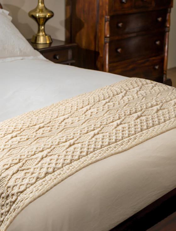 aran cashmere Barrett Clan Aran Bed Runner
