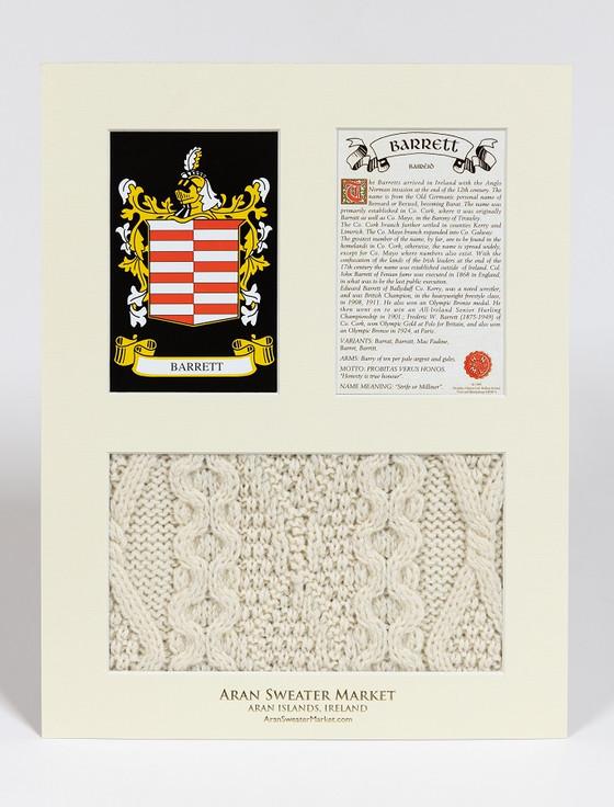 Aran Cashmere Barrett Clan Aran & History Display