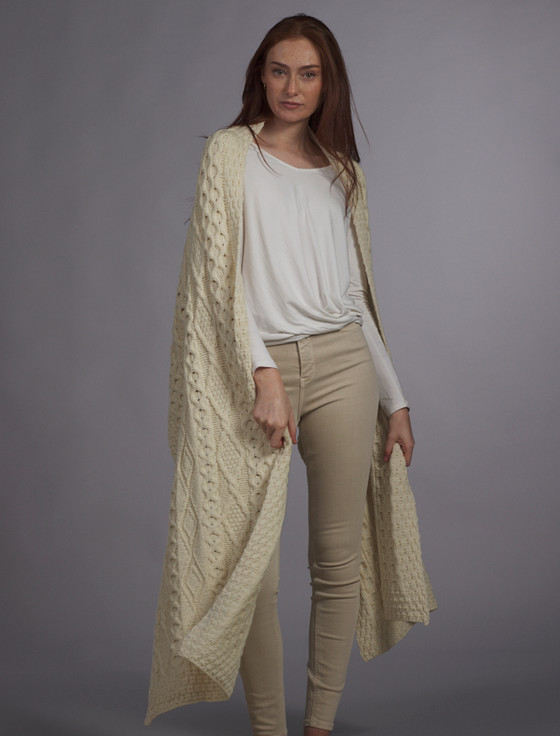 aran cashmere Barrett Clan Aran Wrap