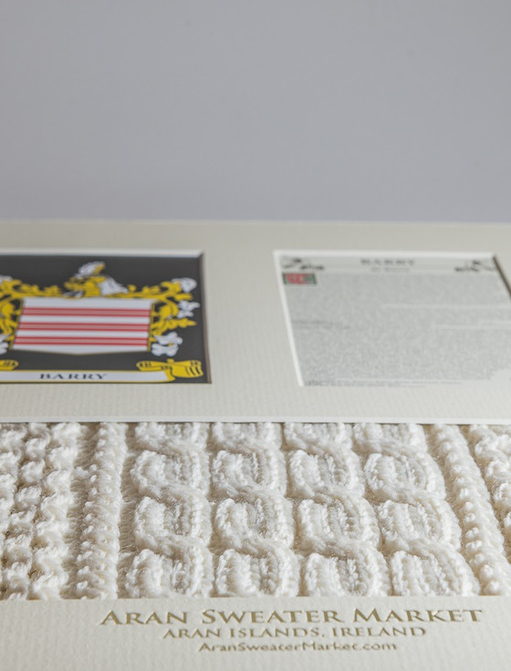 Aran Cashmere Barry Clan Aran & History Display