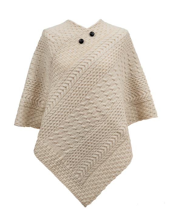 aran cashmere Barry Clan Aran Poncho