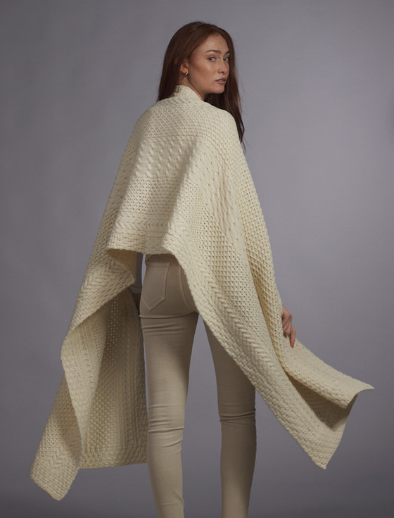 aran cashmere Barry Clan Aran Wrap