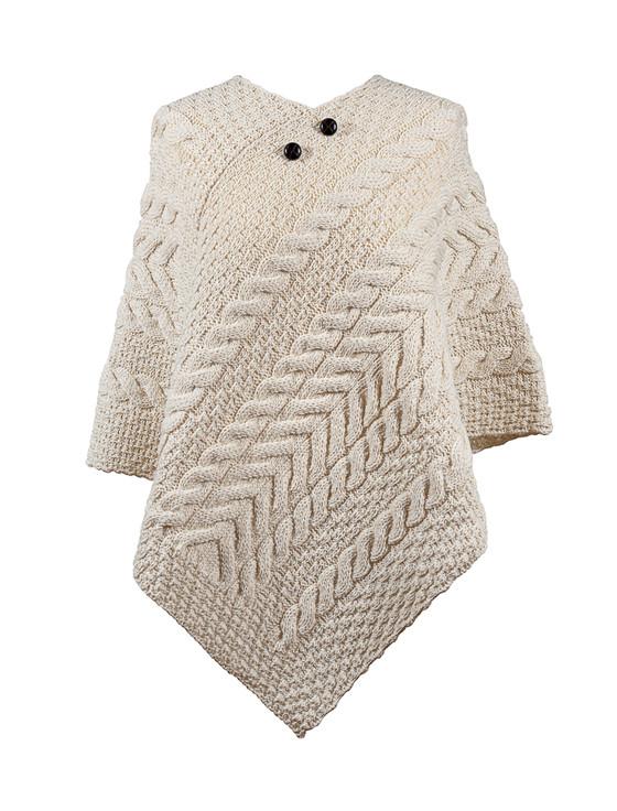 aran cashmere Bell Clan Aran Poncho