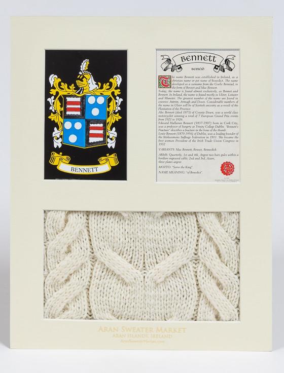 Aran Cashmere Bennett Clan Aran & History Display