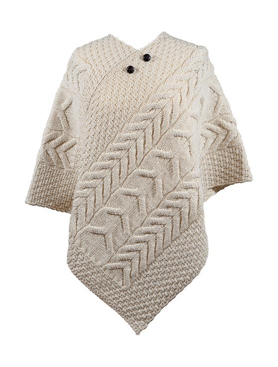 aran cashmere Bennett Clan Aran Poncho