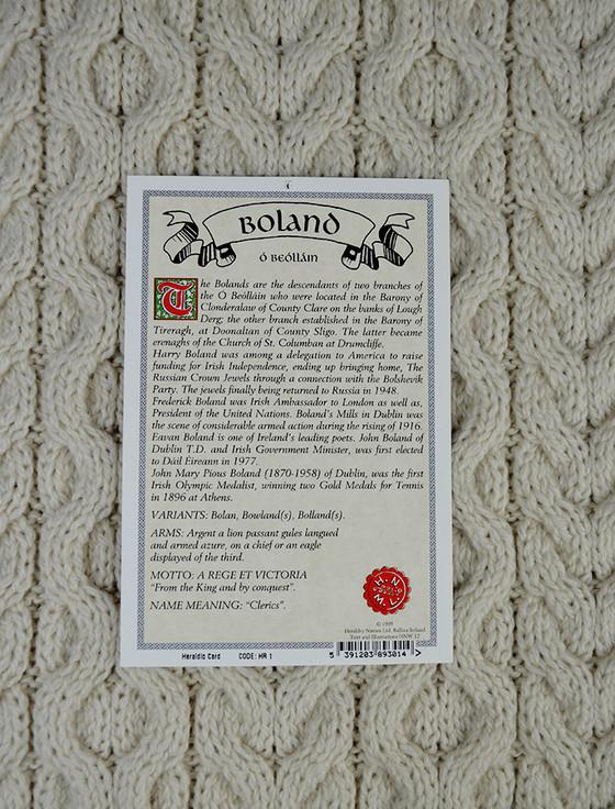 Aran Cashmere Boland Clan Aran Throw