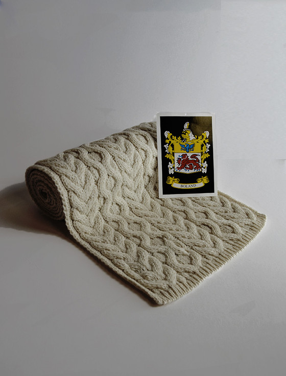 aran cashmere Boland Clan Scarf