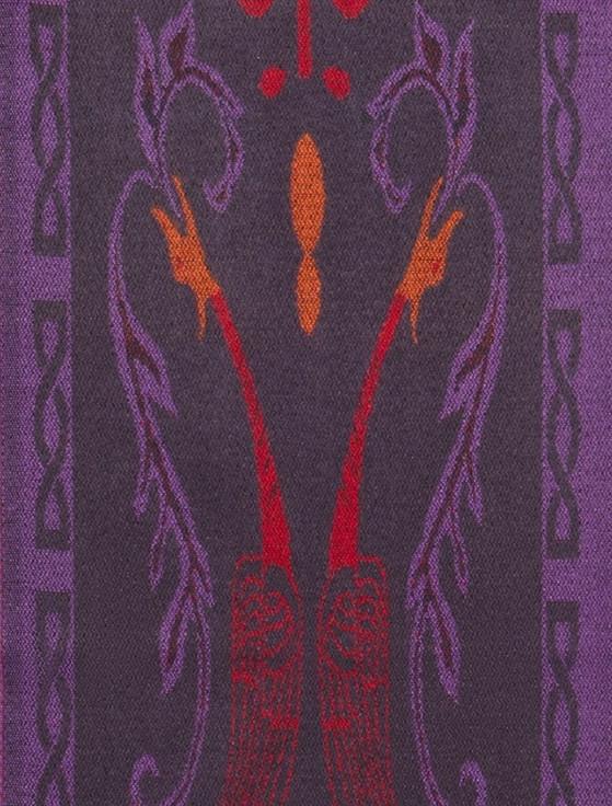 Aran Cashmere Book Of Kells Celtic Scarf - Purple