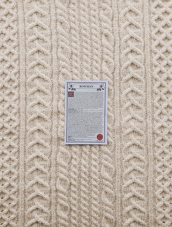 Aran Cashmere Bowman Clan Aran Throw