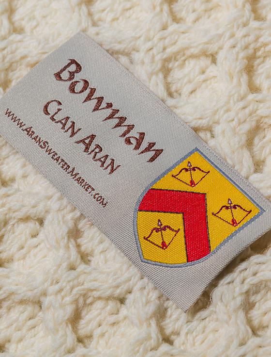 Aran Cashmere Bowman Clan Aran Throw