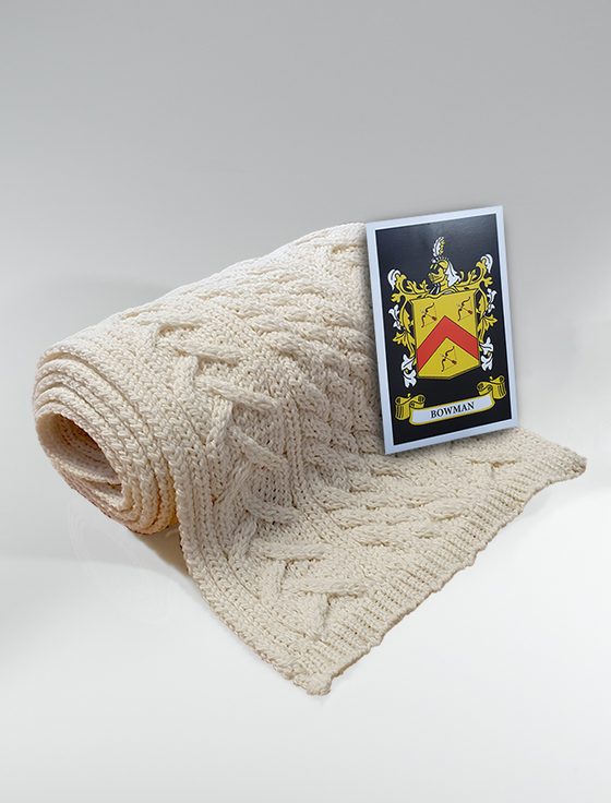 aran cashmere Bowman Clan Scarf