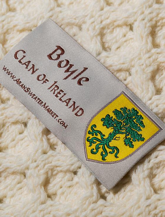 Aran Cashmere Boyle Clan Aran Poncho