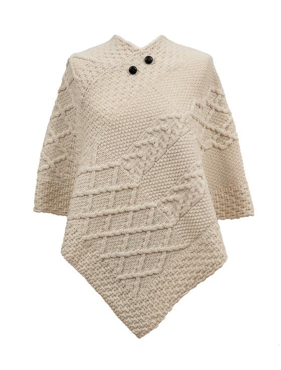 aran cashmere Boyle Clan Aran Poncho