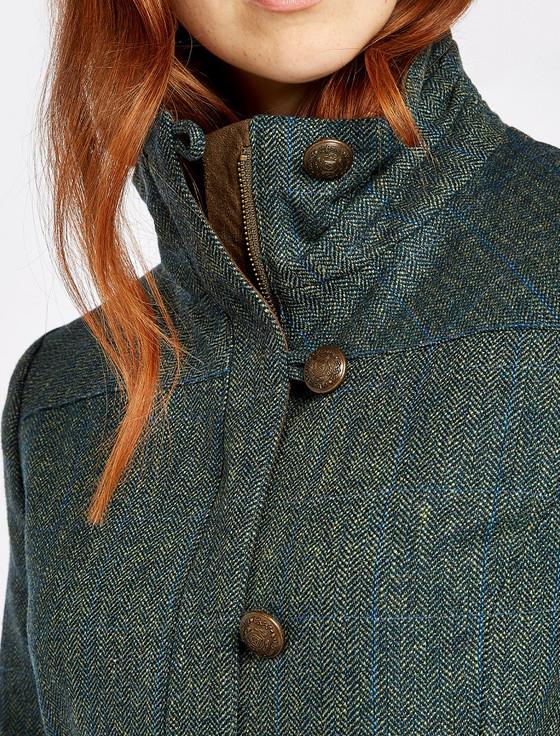 Aran Cashmere Bracken Ladies Tweed Jacket - Mist