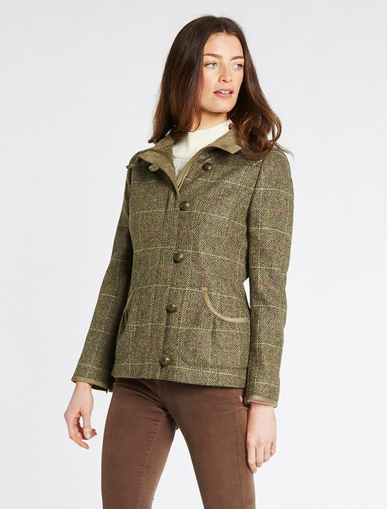 Aran Cashmere Bracken Ladies Tweed Jacket - Thistle