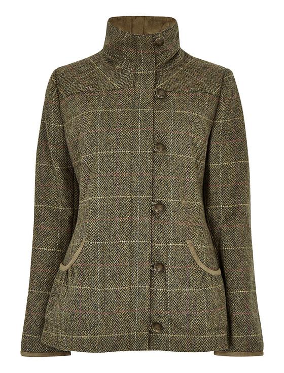 Aran Cashmere Bracken Ladies Tweed Jacket - Thistle