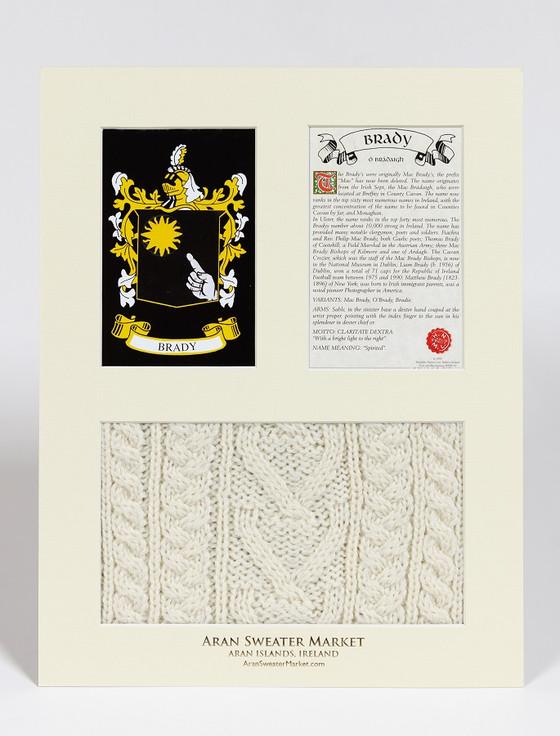 Aran Cashmere Brady Clan Aran & History Display