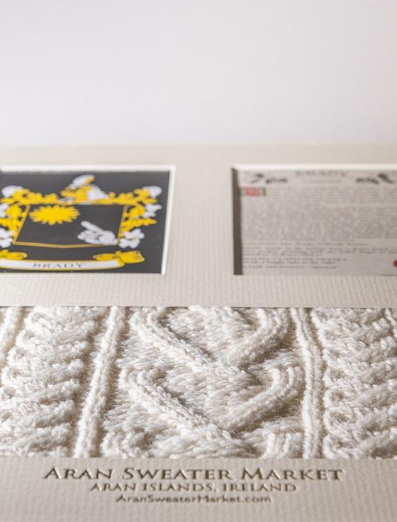 Aran Cashmere Brady Clan Aran & History Display