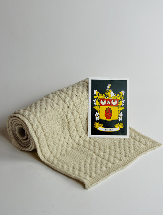 aran cashmere Breen Clan Scarf